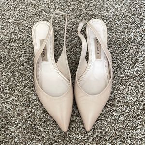 Zara basics heeled sling backs